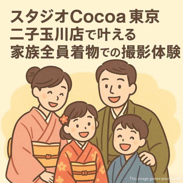 スタジオCocoa東京二子玉川店で叶える家族全員着物での撮影体験