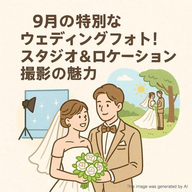 9月の特別なウェディングフォト！スタジオ＆ロケーション撮影の魅力