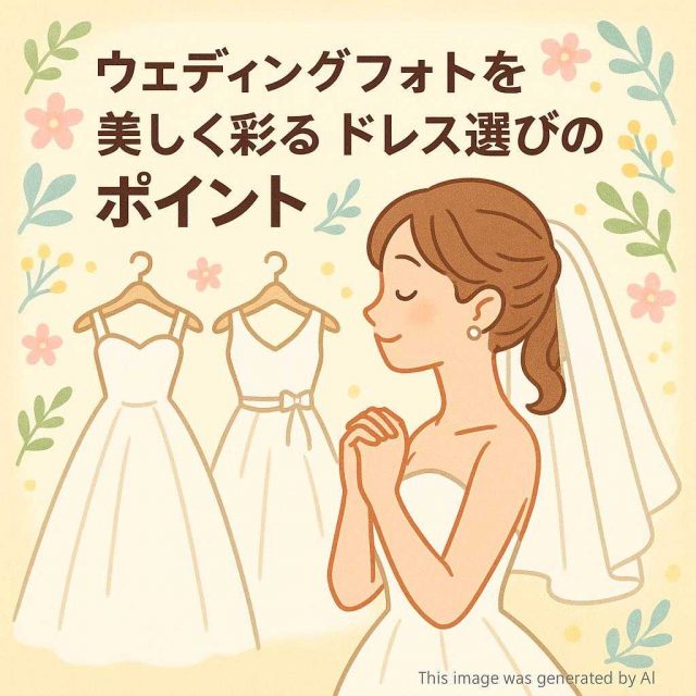 ウェディングフォトを美しく彩るドレス選びのポイント