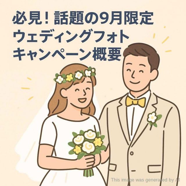 必見！話題の9月限定ウェディングフォトキャンペーン概要