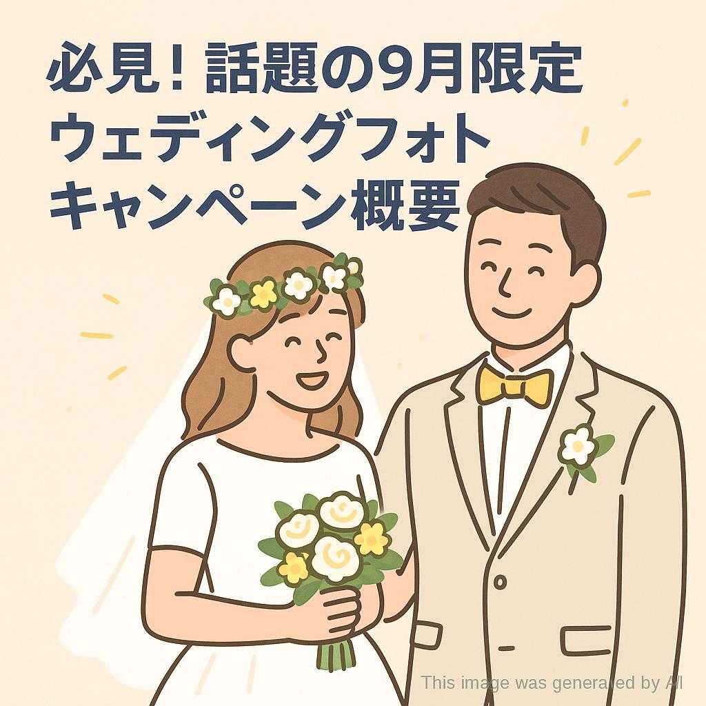 必見！話題の9月限定ウェディングフォトキャンペーン概要