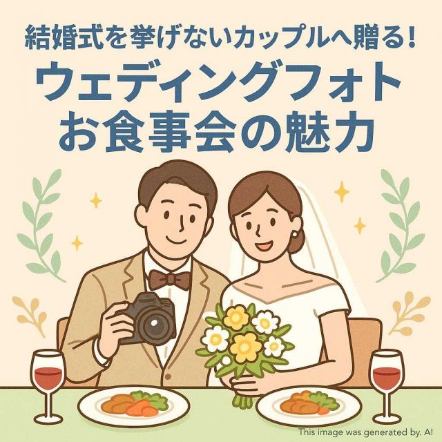 結婚式を挙げないカップルへ贈る！ウェディングフォトお食事会の魅力