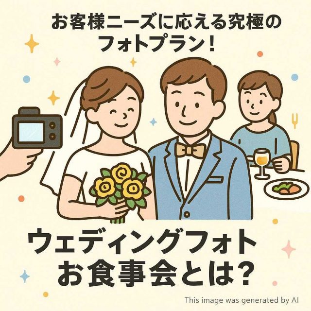お客様ニーズに応える究極のフォトプラン！ウェディングフォトお食事会とは？