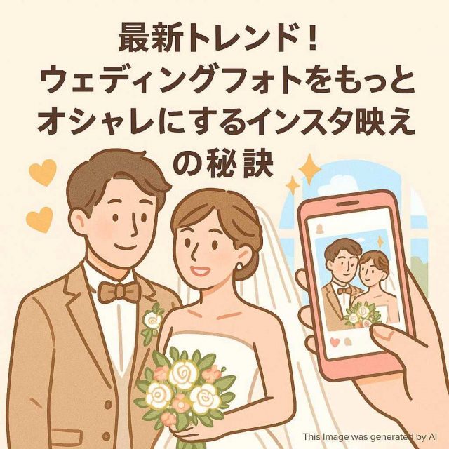 最新トレンド！ウェディングフォトをもっとオシャレにするインスタ映えの秘訣