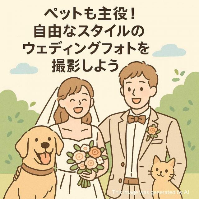 ペットも主役！自由なスタイルのウェディングフォトを撮影しよう