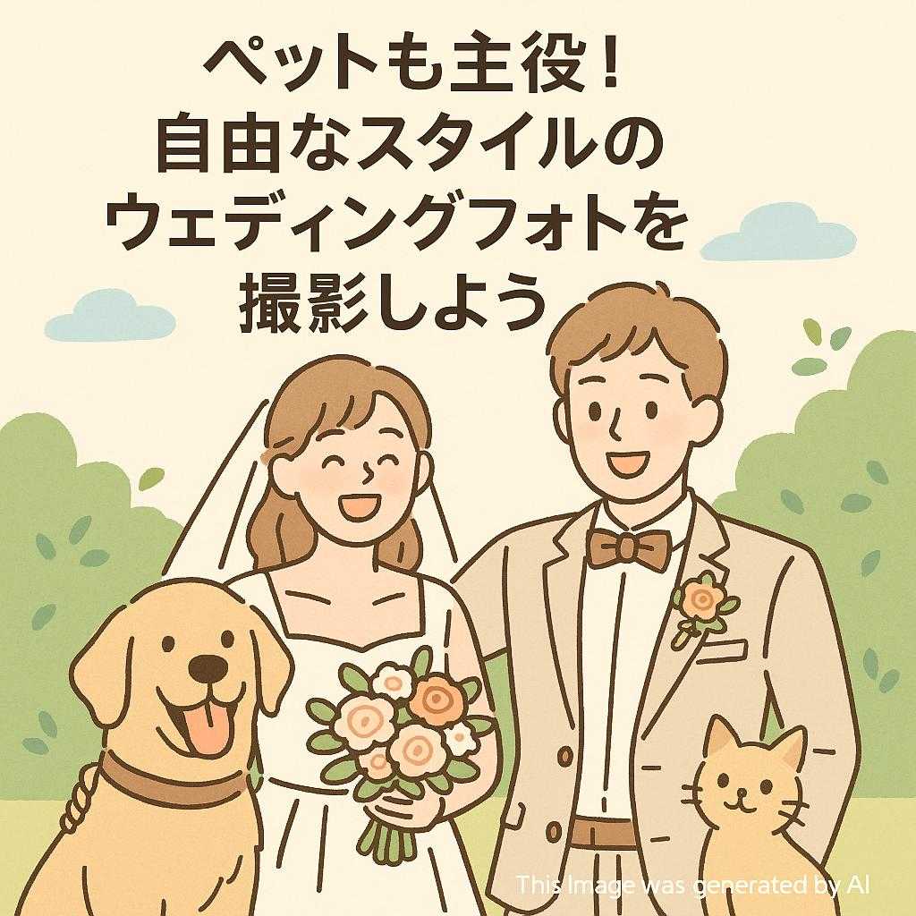 ペットも主役！自由なスタイルのウェディングフォトを撮影しよう
