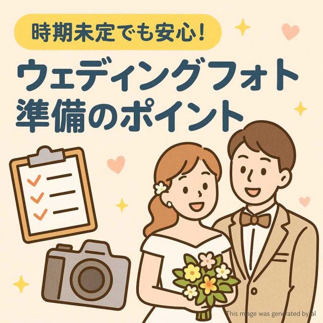 時期未定でも安心！ウェディングフォト準備のポイント
