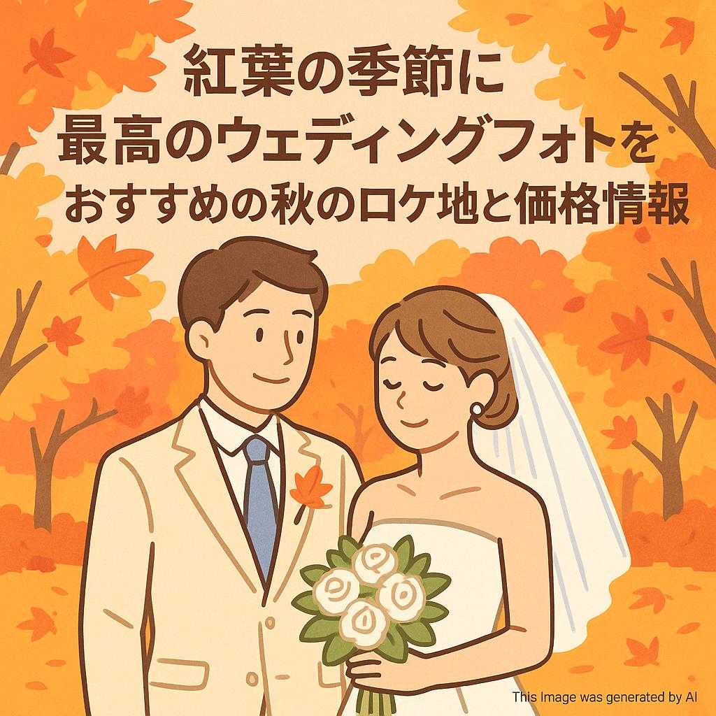 紅葉の季節に最高のウェディングフォトを！おすすめの秋のロケ地と価格情報
