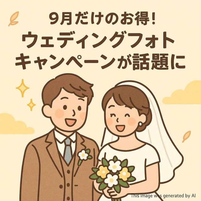 9月だけのお得！ウェディングフォトキャンペーンが話題に