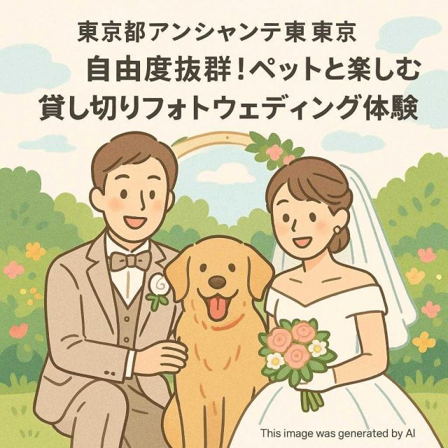 東京都アンシャンテ東京 自由度抜群！ペットと楽しむ貸し切りフォトウェディング体験