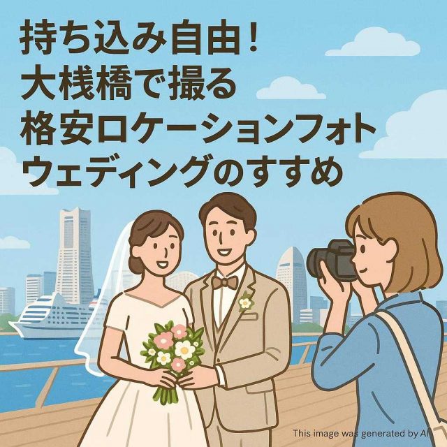 持ち込み自由！大桟橋で撮る格安ロケーションフォトウェディングのすすめ