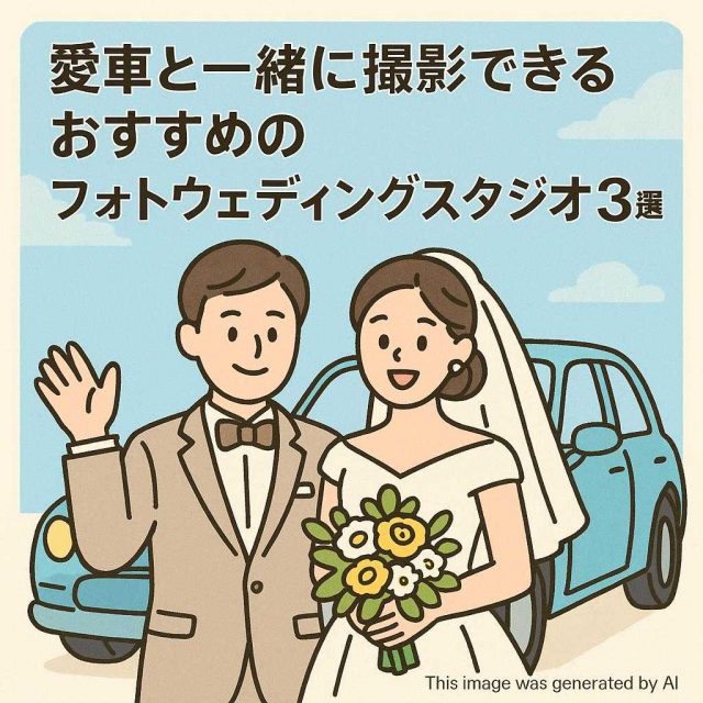愛車と一緒に撮影できるおすすめのフォトウェディングスタジオ3選