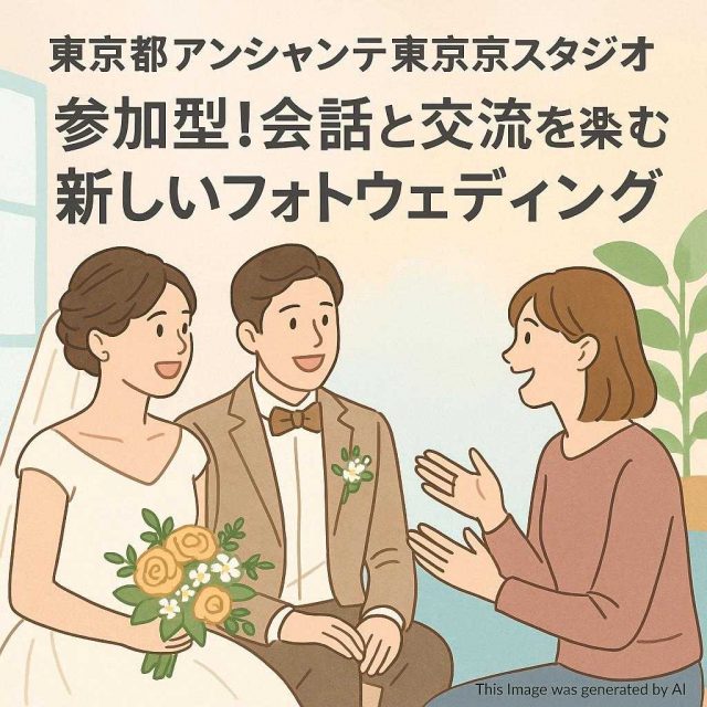 東京都アンシャンテ東京スタジオ 参加型！会話と交流を楽しむ新しいフォトウェディング