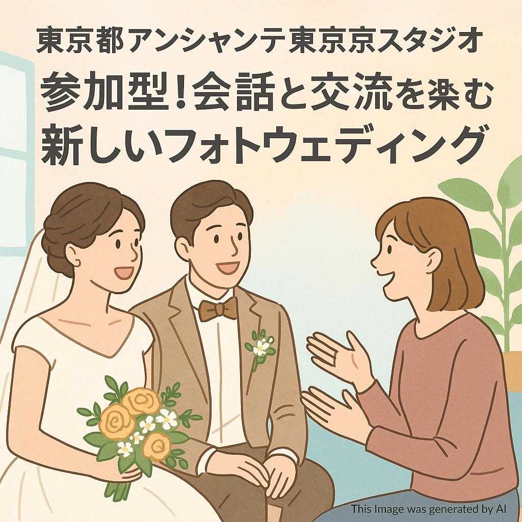 東京都アンシャンテ東京スタジオ 参加型！会話と交流を楽しむ新しいフォトウェディング