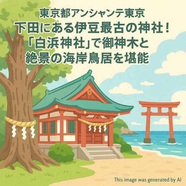 東京都アンシャンテ東京 下田にある伊豆最古の神社！「白浜神社」で御神木と絶景の海岸鳥居を堪能