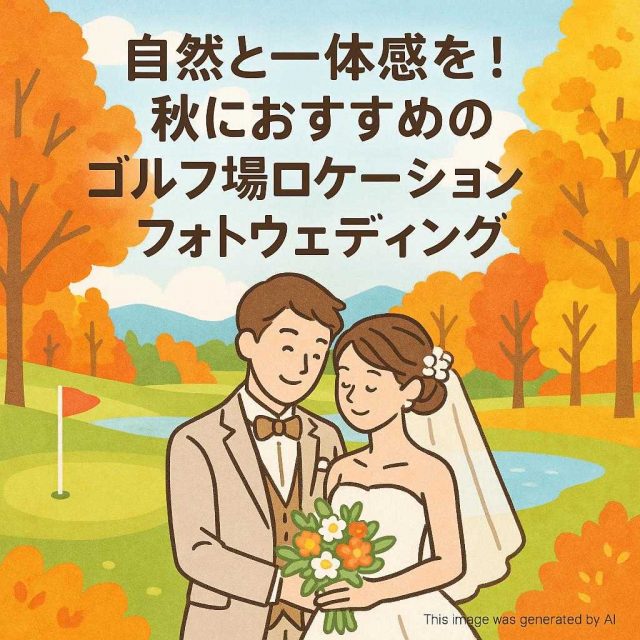 自然と一体感を！秋におすすめのゴルフ場ロケーションフォトウェディング