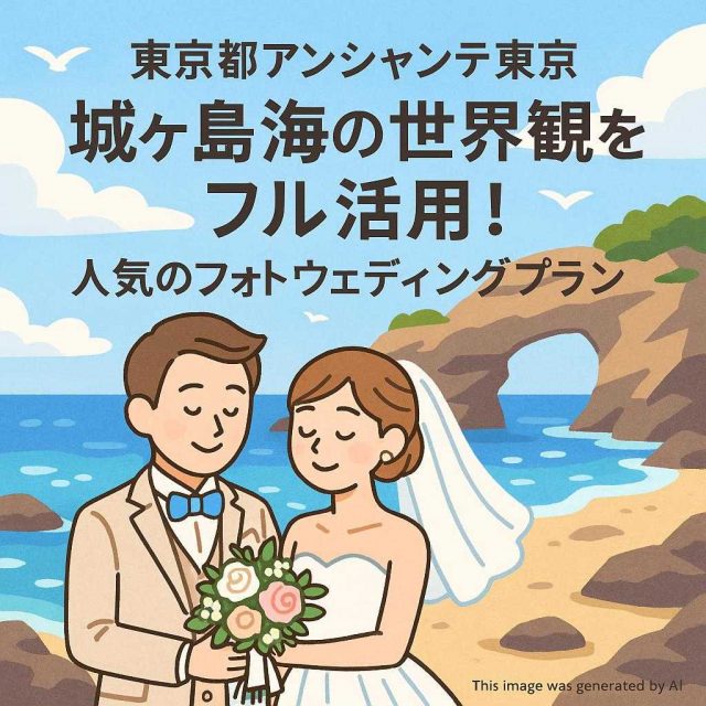 東京都アンシャンテ東京 城ヶ島海の世界観をフル活用！人気のフォトウェディングプラン