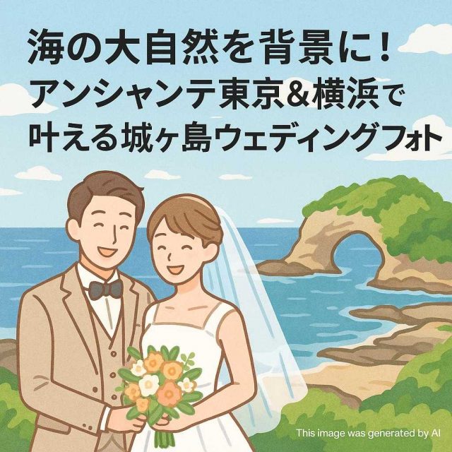 海の大自然を背景に！アンシャンテ東京＆横浜で叶える城ヶ島ウェディングフォト