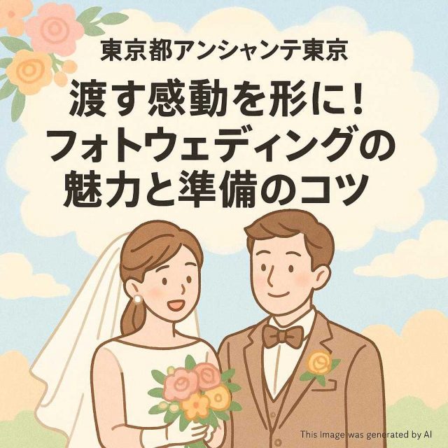 東京都アンシャンテ東京 渡す感動を形に！フォトウェディングの魅力と準備のコツ