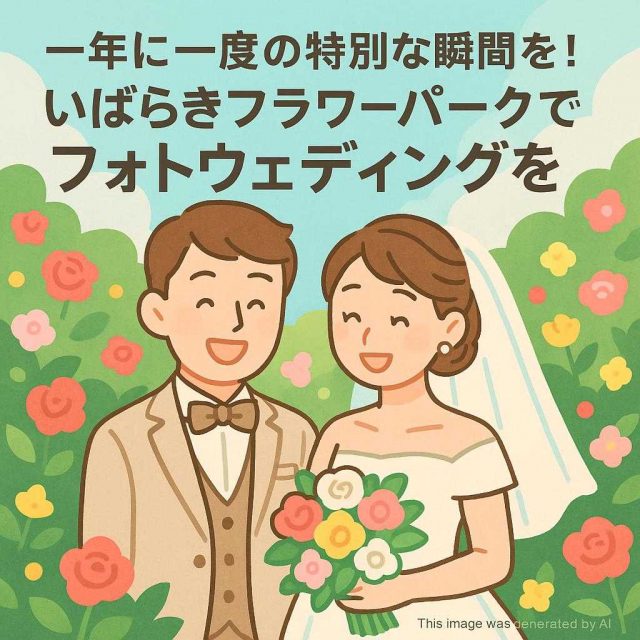一年に一度の特別な瞬間を! いばらきフラワーパークでフォトウェディングを