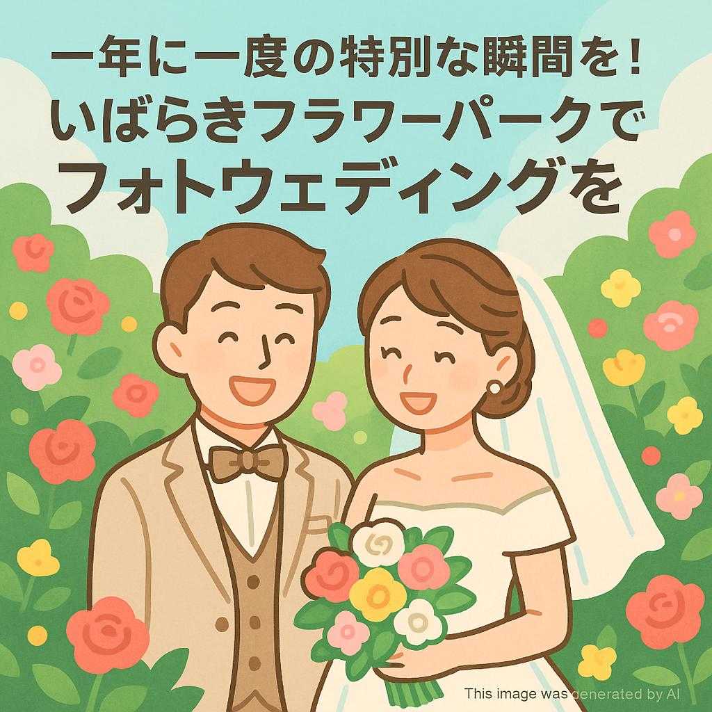 一年に一度の特別な瞬間を! いばらきフラワーパークでフォトウェディングを