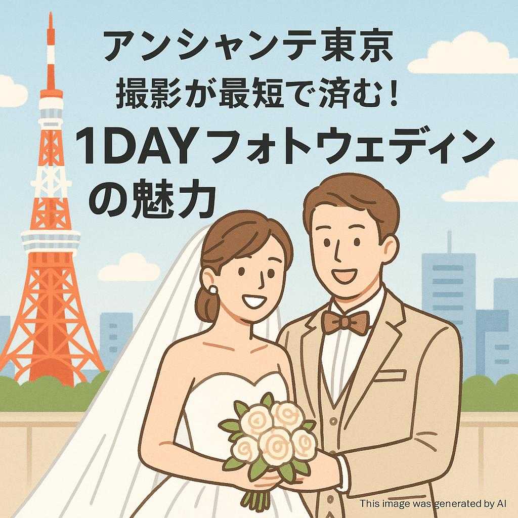 東京都アンシャンテ東京 撮影が最短で済む！1DAYフォトウェディングの魅力