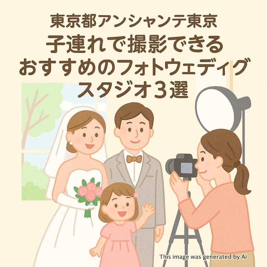 東京都アンシャンテ東京 子連れで撮影できるおすすめのフォトウェディングスタジオ3選