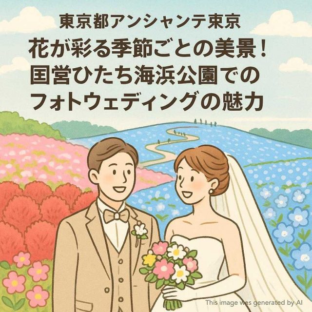 東京都アンシャンテ東京 花が彩る季節ごとの美景！国営ひたち海浜公園でのフォトウェディングの魅力