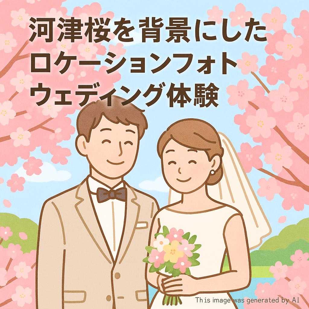 河津桜を背景にしたロケーションフォトウェディング体験