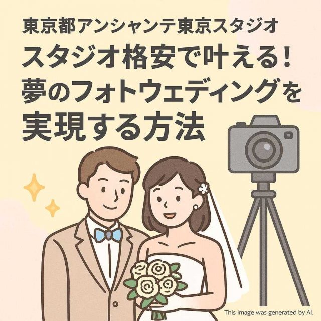東京都アンシャンテ東京スタジオ スタジオ格安で叶える！夢のフォトウェディングを実現する方法