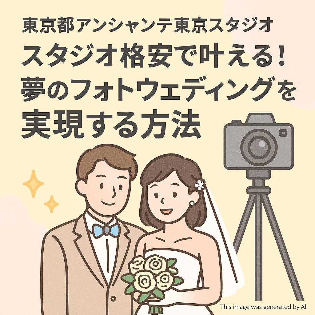 東京都アンシャンテ東京スタジオ スタジオ格安で叶える！夢のフォトウェディングを実現する方法