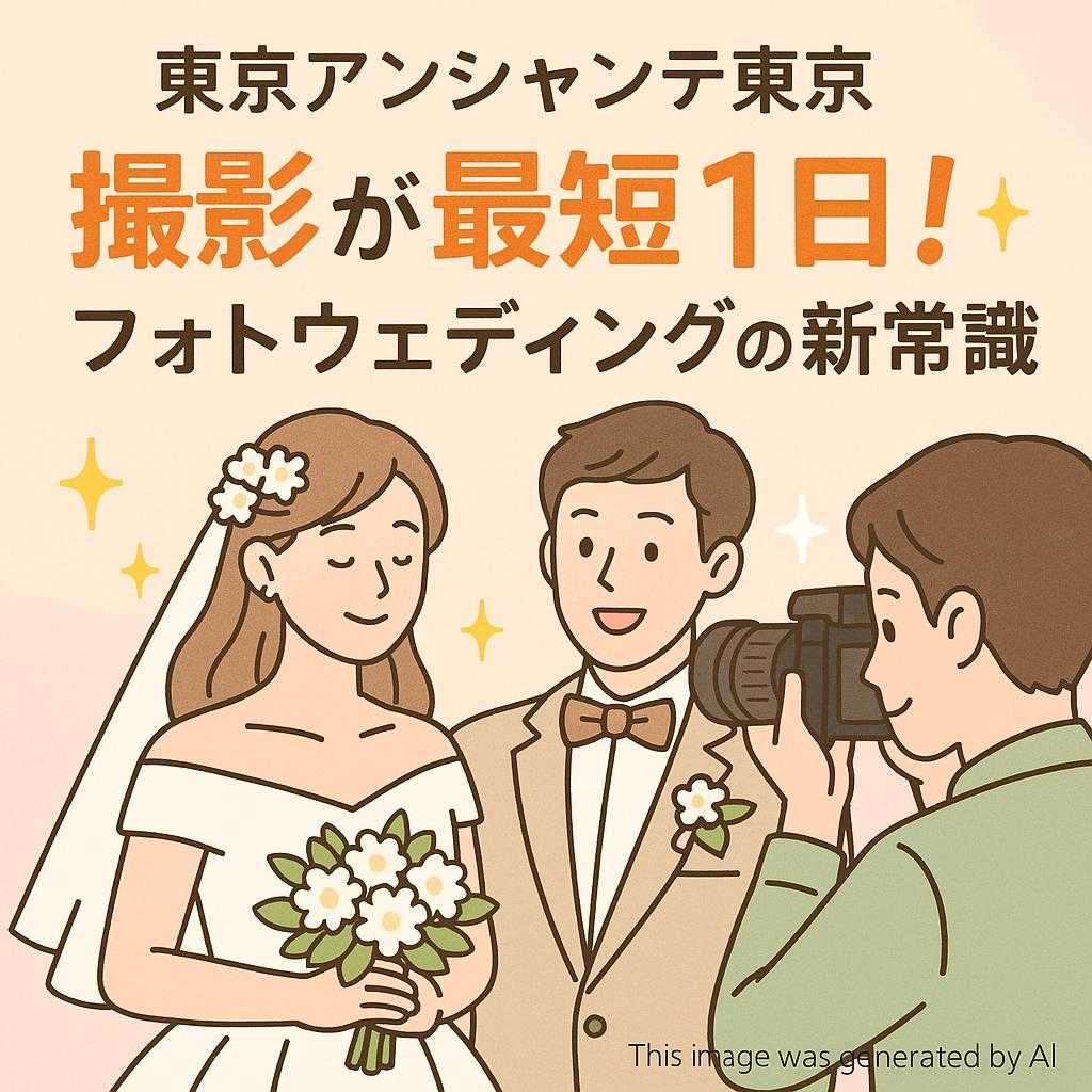 東京アンシャンテ東京 撮影が最短1日！フォトウェディングの新常識