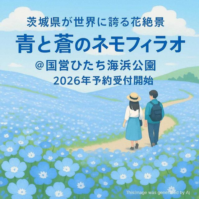 茨城県が世界に誇る花絶景 『青と蒼のネモフィラフォト』 ＠国営ひたち海浜公園  2026年撮影 先行予約受付開始