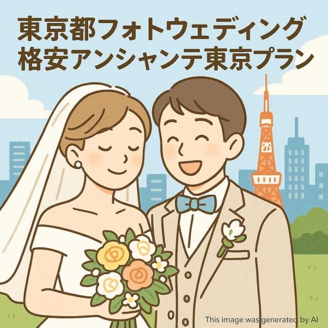 東京都フォトウェディング格安アンシャンテ東京プラン