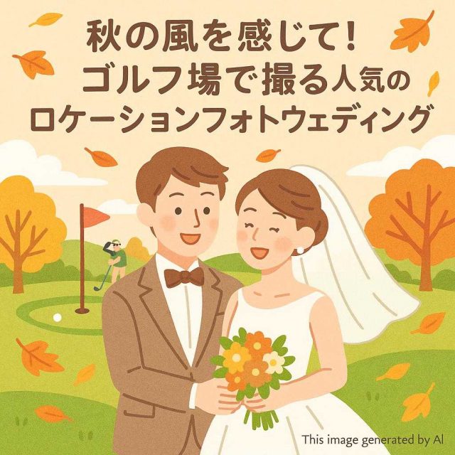 秋の風を感じて！ゴルフ場で撮る人気のロケーションフォトウェディング