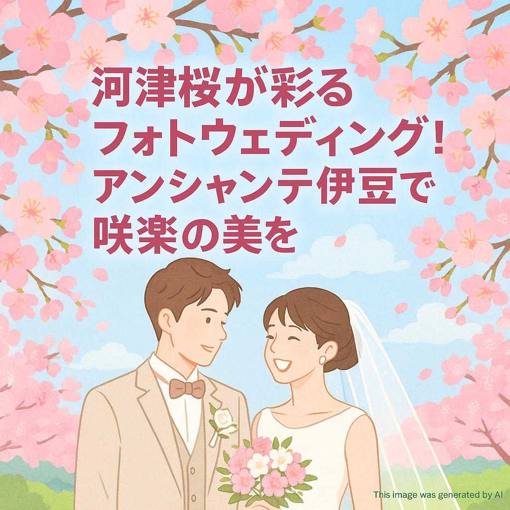 河津桜が彩るフォトウェディング！アンシャンテ伊豆で咲楽の美を