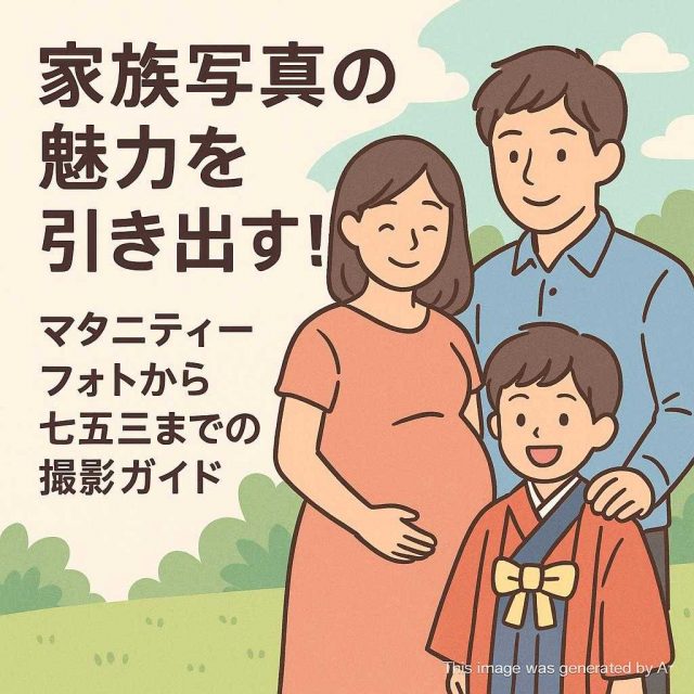 家族写真の魅力を引き出す！マタニティーフォトから七五三までの撮影ガイド