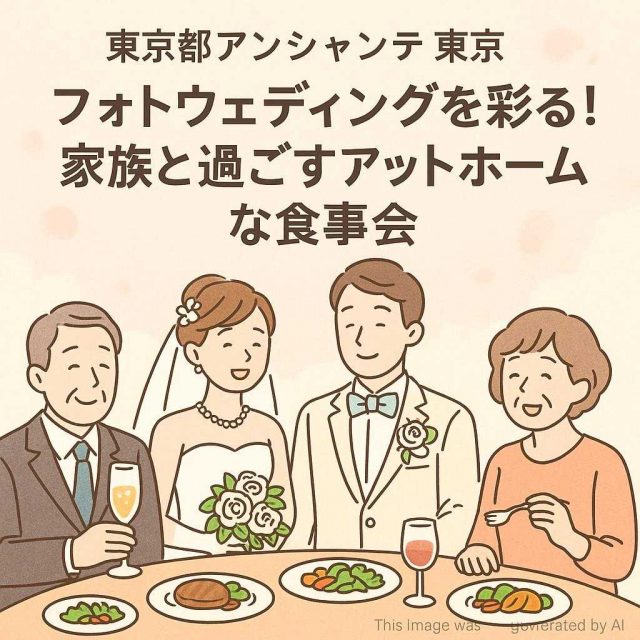 東京都アンシャンテ東京 フォトウェディングを彩る！家族と過ごすアットホームな食事会