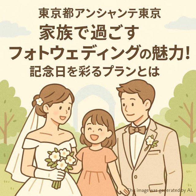 東京都アンシャンテ東京 家族で過ごすフォトウェディングの魅力！記念日を彩るプランとは