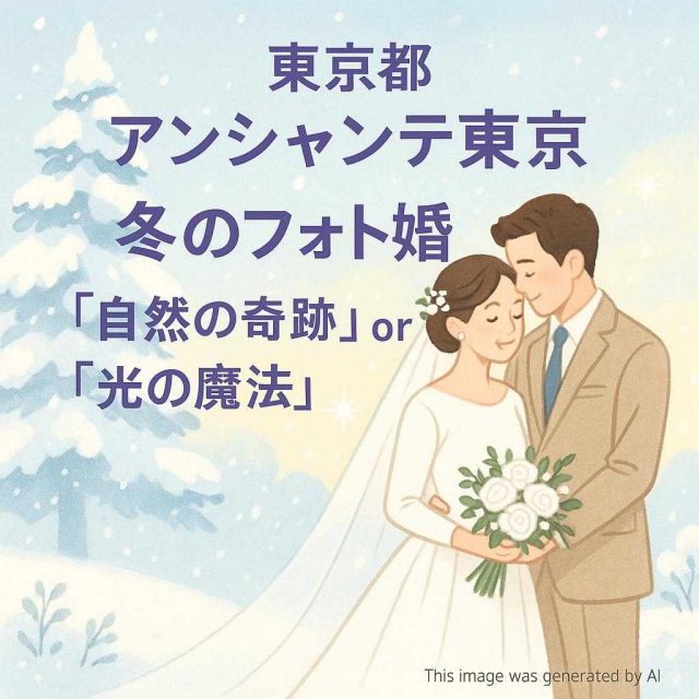 東京都アンシャンテ東京 【冬のフォト婚】 「自然の奇跡」or「光の魔法」