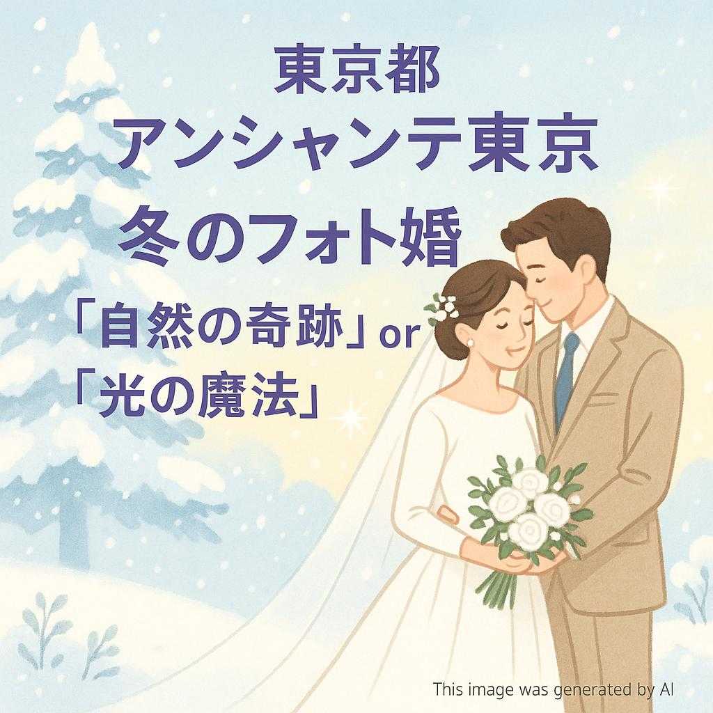 東京都アンシャンテ東京 【冬のフォト婚】 「自然の奇跡」or「光の魔法」