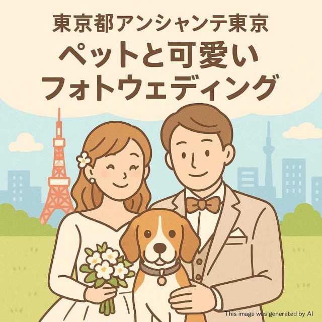東京都アンシャンテ東京 ペットと可愛いフォトウェディング