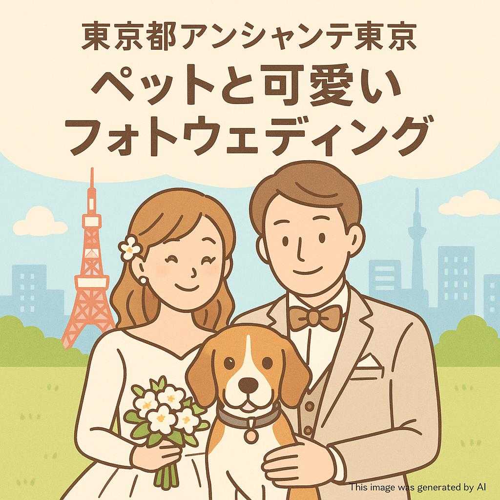 東京都アンシャンテ東京 ペットと可愛いフォトウェディング