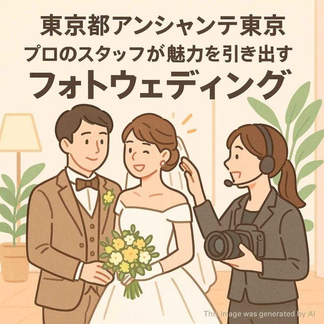 東京都アンシャンテ東京 プロのスタッフが魅力を引き出すフォトウェディング