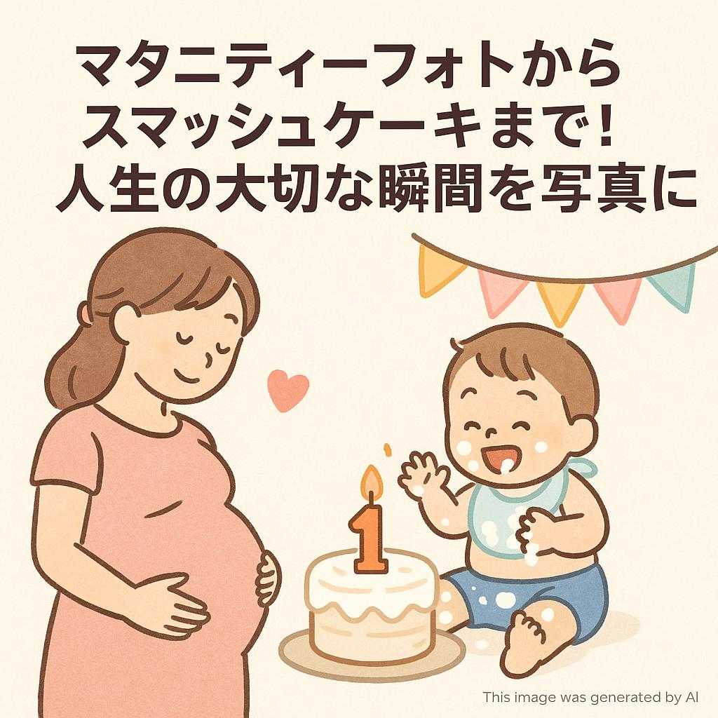 マタニティーフォトからスマッシュケーキまで！人生の大切な瞬間を写真に