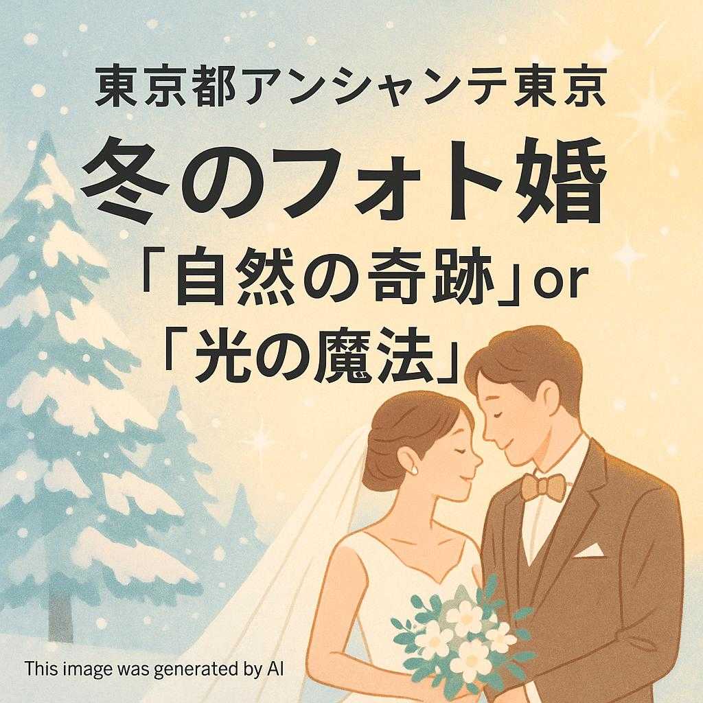 東京都アンシャンテ東京 【冬のフォト婚】 「自然の奇跡」or「光の魔法」