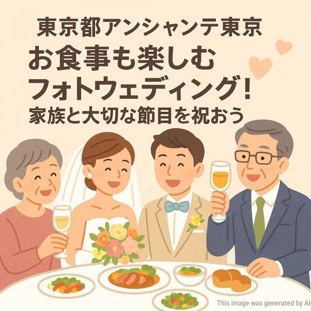 東京都アンシャンテ東京  お食事も楽しむフォトウェディング！家族と大切な節目を祝おう