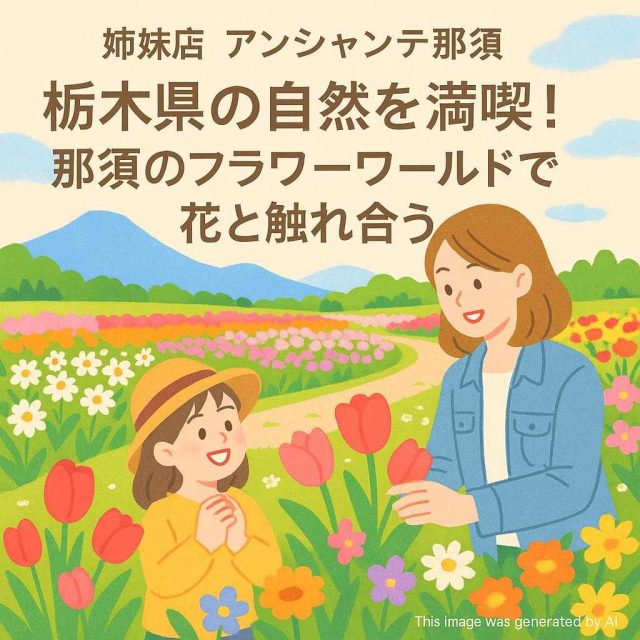 姉妹店 アンシャンテ那須 栃木県の自然を満喫！那須のフラワーワールドで花と触れ合う