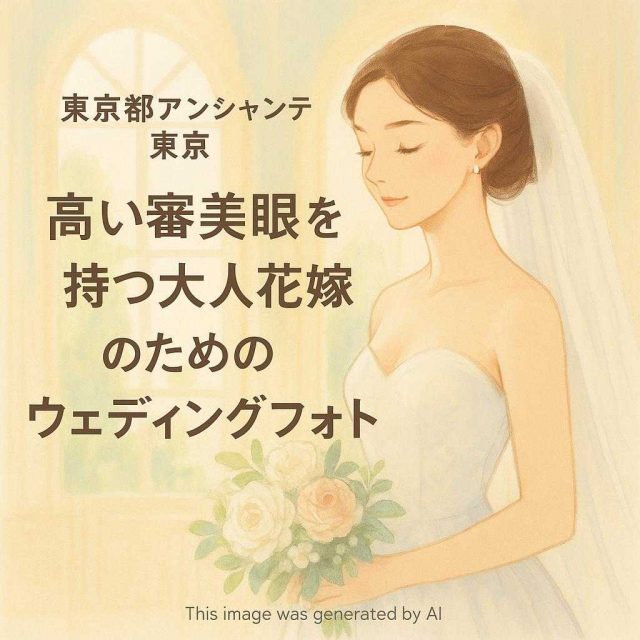 東京都アンシャンテ東京  高い審美眼を持つ大人花嫁のためのウェディングフォト