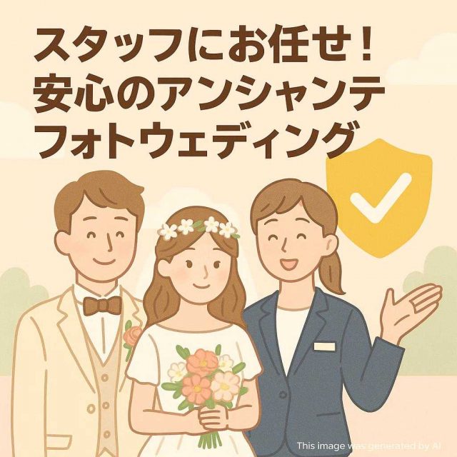 スタッフにお任せ！安心のアンシャンテフォトウェディング